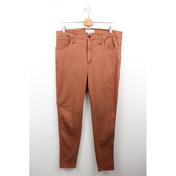 Madewell 10" High-Rise Skinny Jeans Garment-Dyed TENCEL Denim Edition Clay 32 - Picture 4 of 12